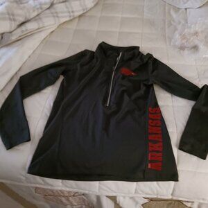 Long Sleeved pullover with Arkansas and Razorback accents by PINK size Medium